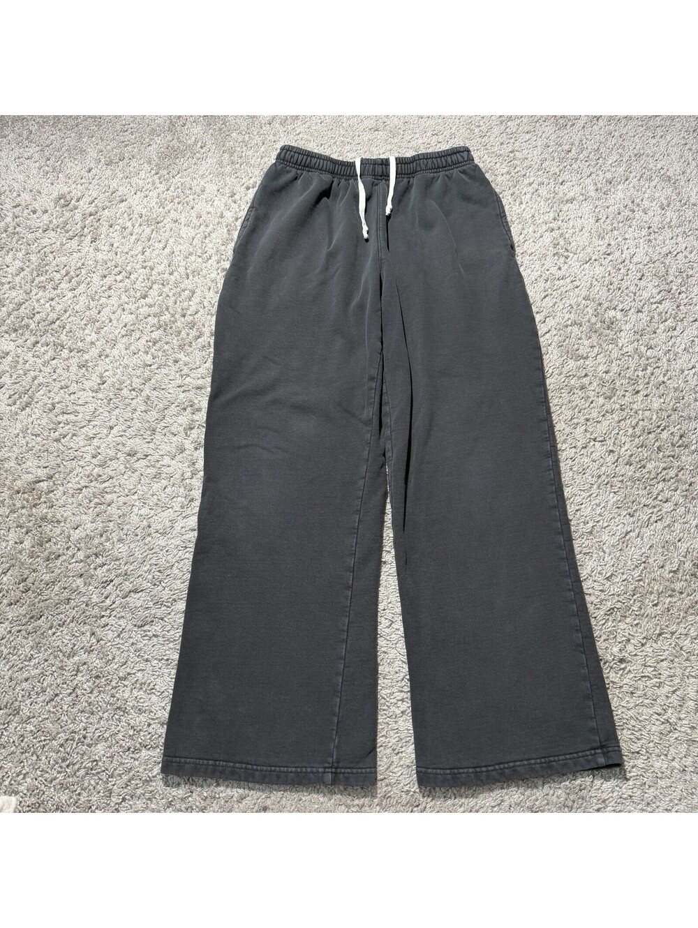 Brandy Melville Sweatpants Womens Charcoal Gray Wide Baggy Lounge One Size